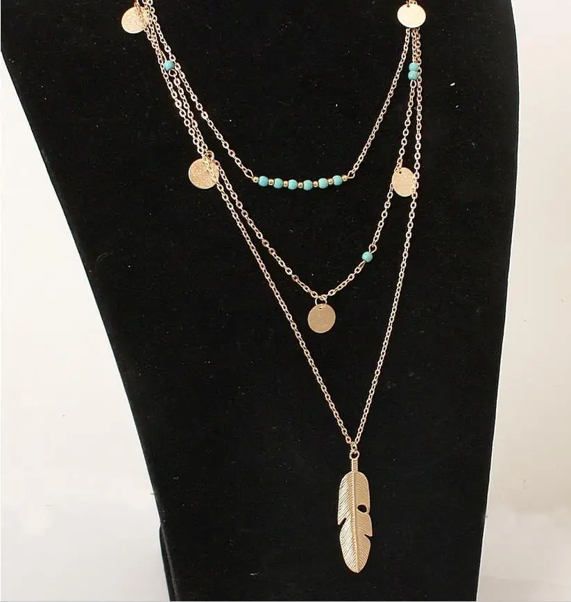 Ожерелье-чокер в богемном стиле женское длинное ожерелье с кисточками из