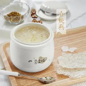 JA4 Mini электрические медленные плиты керамическая белая посуда каша суп аппарат