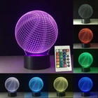 Баскетбольные 3D ночные светильники USB светодиодные фонари визуальные огни 7 видов цветов Настольная лампа с дистанционным управлением атмосферная лампа детский подарок на день рождения
