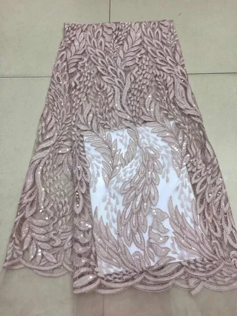 

High quality White Sequins Mesh African Tulle lace fabric for wedding Glued glitter Sequins lace fabric light blue C11