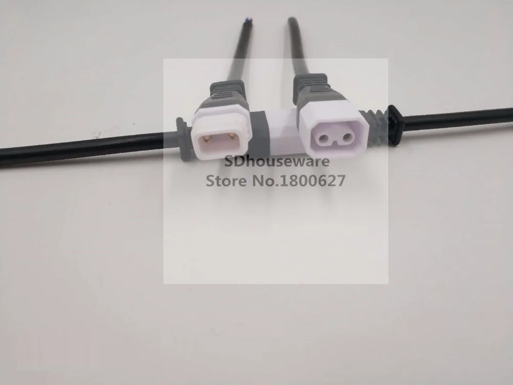 Водонепроницаемый IP65 пар 2 ядра 2 pin шнур питания светодиодные полосы провода разъем 15 см водонепроницаемый косички разъем