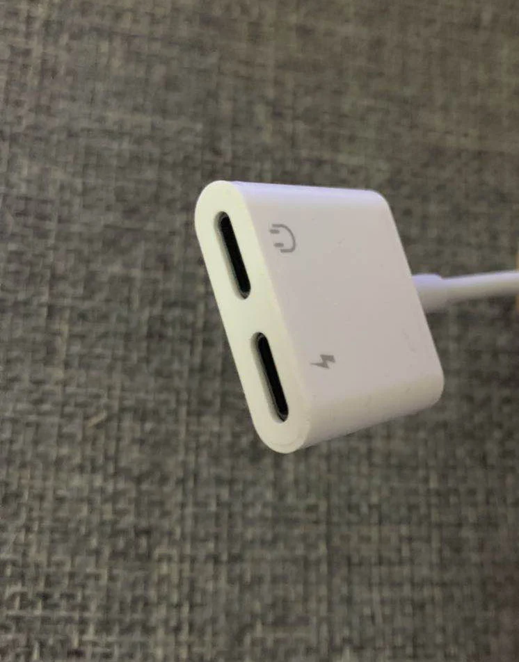 Two Lighting Port W 2 в 1 аудио адаптер зарядный кабель для наушников для iPhone 11 7 8 plus X Aux Jack гарнитура для освещения 3,5 мм для наушников разветвитель - Цвет: Two Lighting Port W