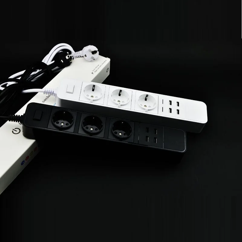 5V 2.4A 1,8 м увеличенного удлинитель патч доска 3AC 4USB многофункциональная Европейская стандартная розетка