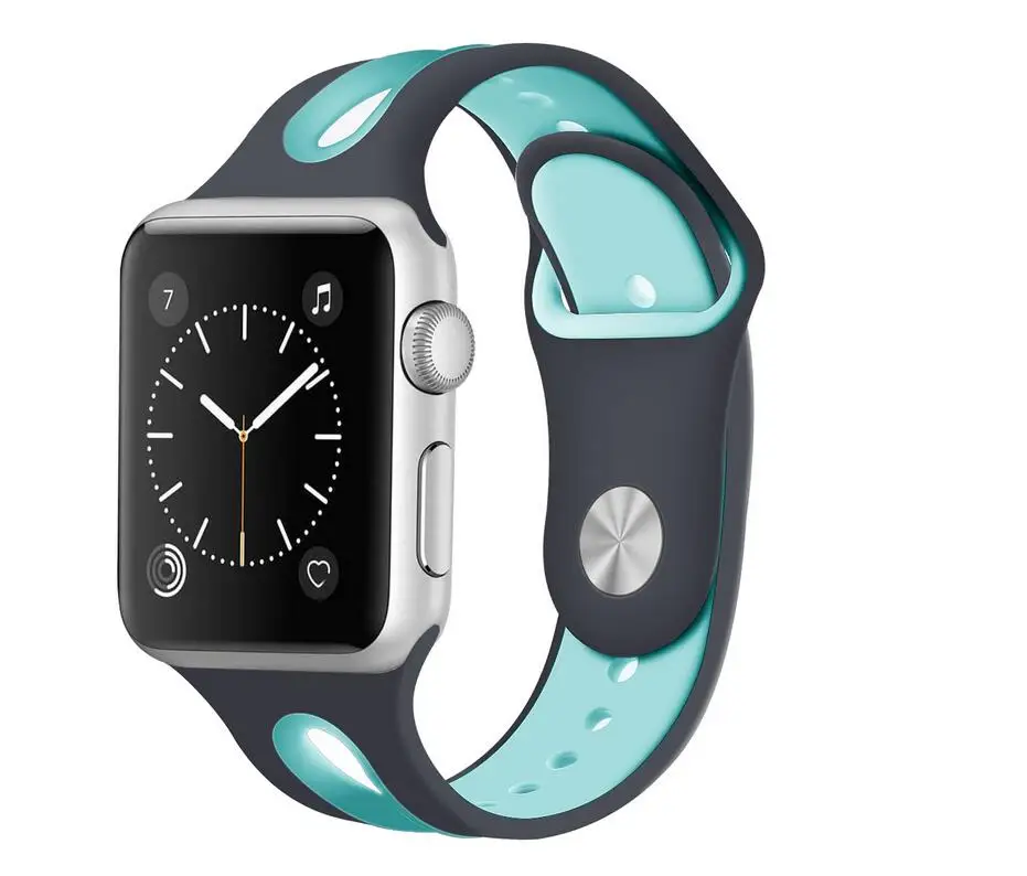 30 шт. силиконовый спортивный ремешок для Apple watch correa 42 мм 38 Iwatch группы серии 3 2 1