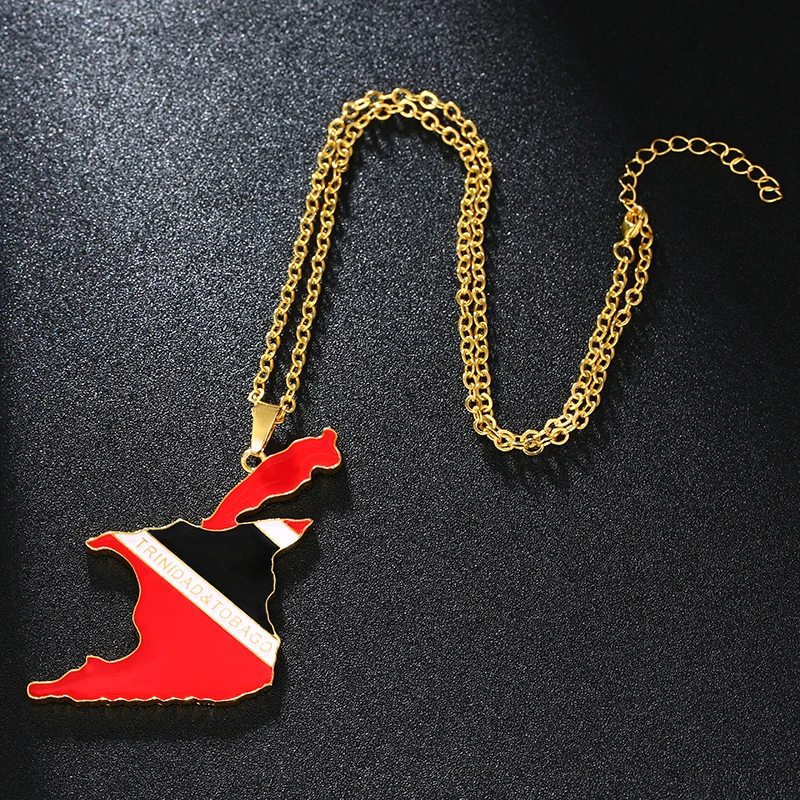 Большой кулон SONYA в виде карты/ожерелья с флагом для женщин/мужчин золотистого