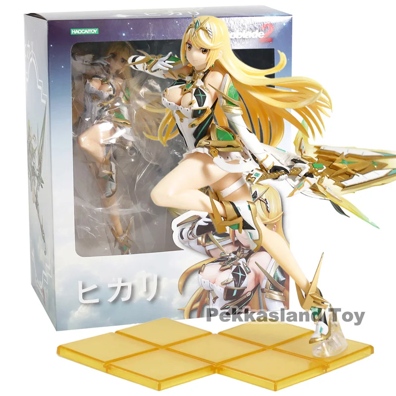 Mythra Hikari box Xenoblade Chronicles 2 Mythra Hikari/Pyra Homura ПВХ фигурка Коллекционная модель игрушки - Цвет: Mythra Hikari box