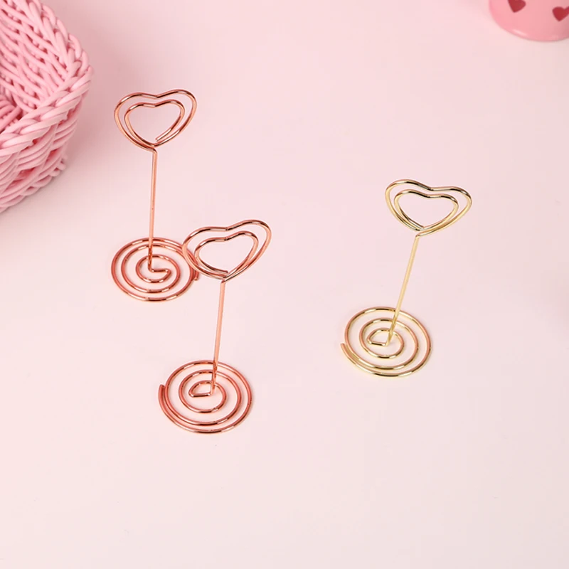 2pcs Romantic Heart Shaped Card Storage Holders For Party Direction Signs Photograph Holder Wedding Bithday Decor|Подставки для