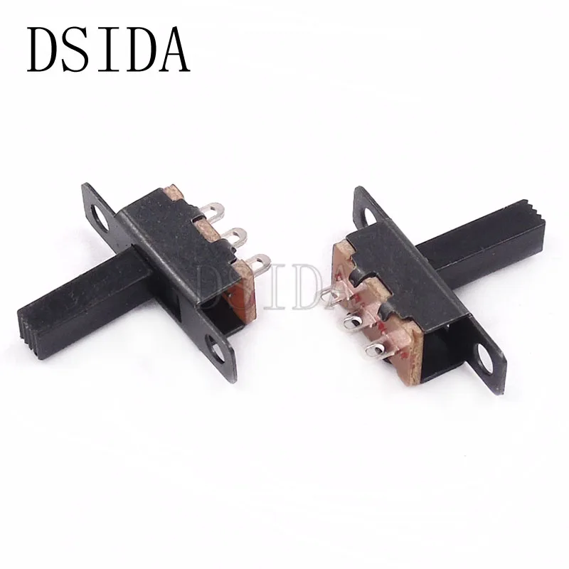 10 шт. 50 в 0 5 а мини-размер черный SPDT переключатель слайда для DIY Power Electronic проекты