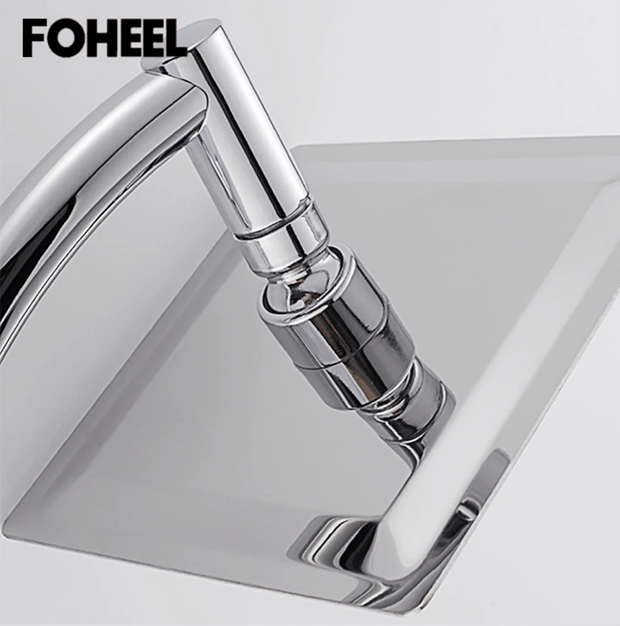 FOHEEL 6 и 8 дюймов душевая головка из нержавеющей стали, латунная душевая головка, водосберегающая ванная комната, дождь, спа, квадратная ручная душевая головка