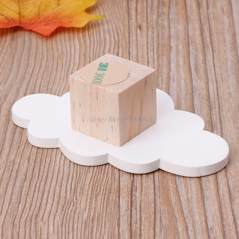 Милые крючки в форме облака деревянная вешалка для одежды Настенный декор