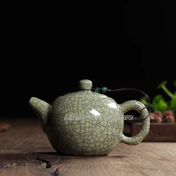 Чайник чайник круглая глазурованная печь Longquan Celadon Zisha керамическая керамика
