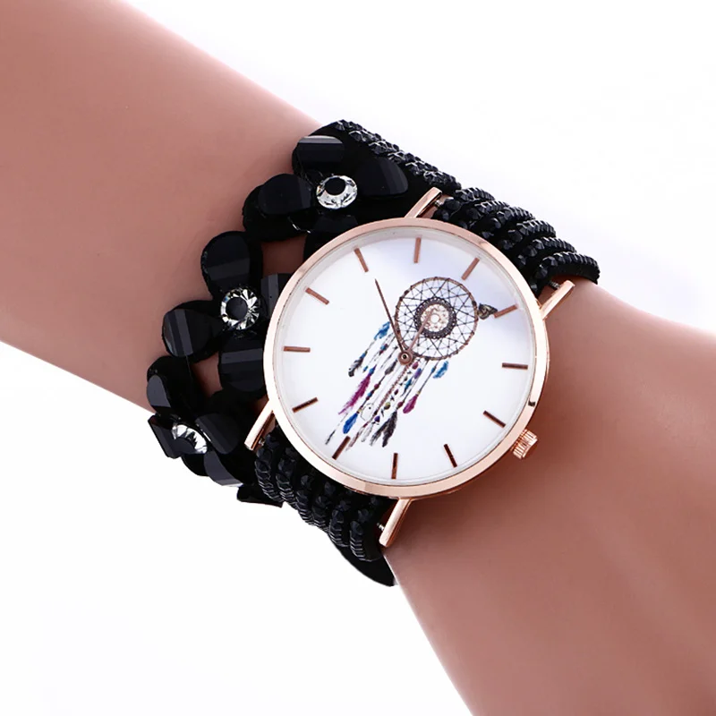 Модные женские часы-браслет Geneva с цветами элегантные Кварцевые наручные часы