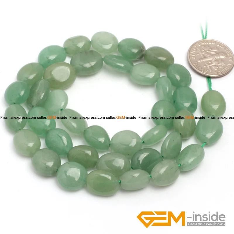 green aventurine jad 9x12 мм бусины из натурального камня произвольной формы для изготовления ювелирных изделий: кристаллы аметиста, флюорит Амазонит 1" - Цвет: green aventurine jad