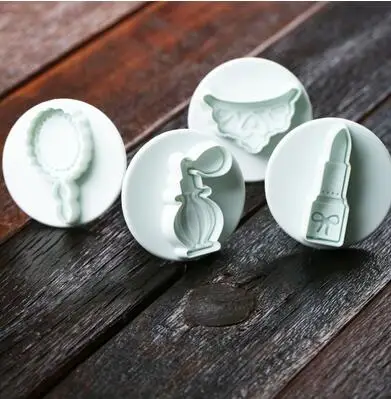 4 шт. форма для выпечки из пластика Кухонное печенье нарезка Плунжер инструменты