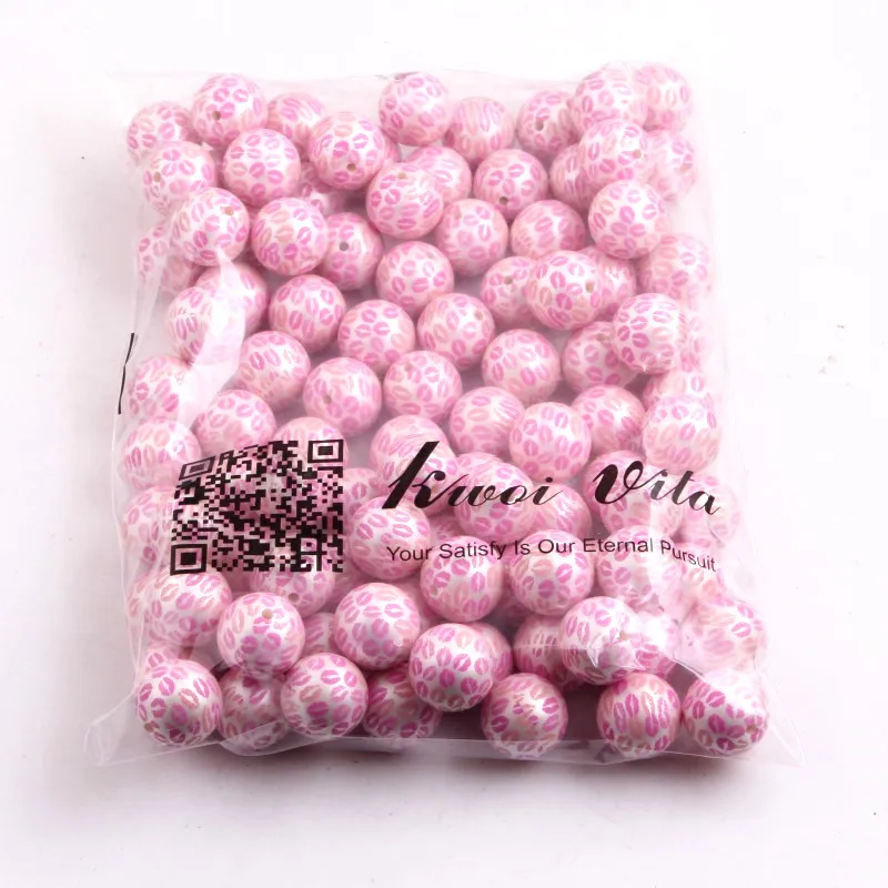 Kwoi Vita День Святого Валентина Новое поступление красная круглая 20 мм 100 шт. крупная