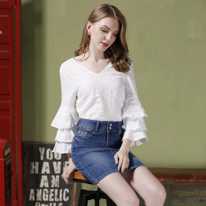 TEAEGG Street Wear синий Повседневное джинсовая мини юбка 2019 сезон: весна–лето Новый Для
