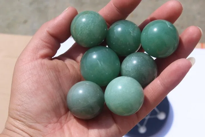 Natural quartz crystal green dongling jade reiki seven star array natural stone and mineral Christmas gifts | Дом и сад