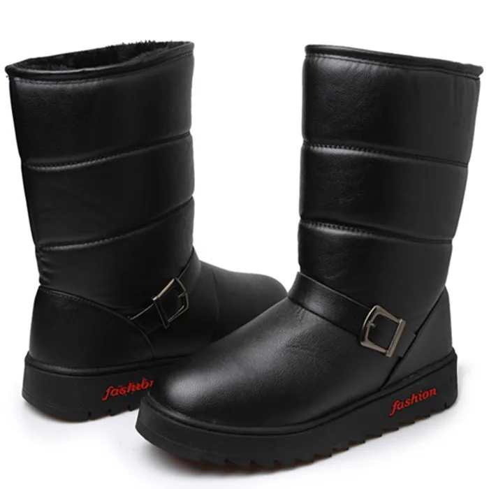 REETENE/Зимние ботильоны для мужчин размера плюс; кроссовки; botas hombre; зимние ботинки; Мужская зимняя обувь из искусственной кожи; мужские теплые зимние ботинки