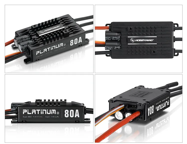 Оригинальный Hobbywing Platinum Pro V4 80A 3 6S Lipo BEC пустая форма бесщеточный ESC для