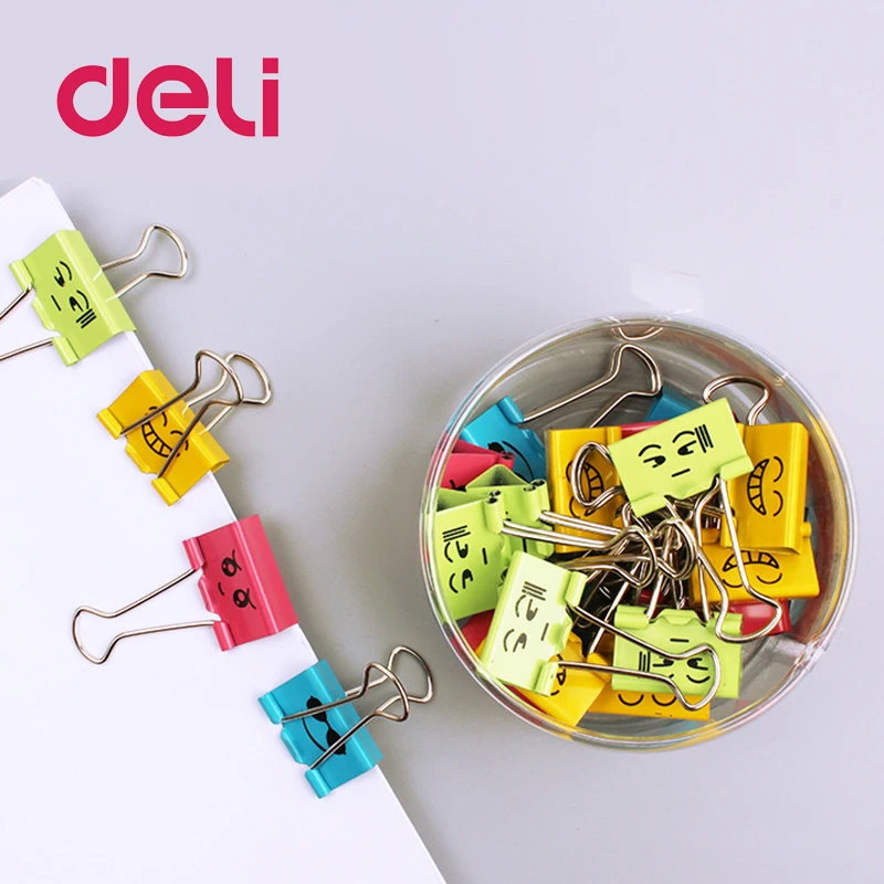 Deli 48 шт 1 упаковка смайлик металлические зажимы для заметок буквы бумажные книги