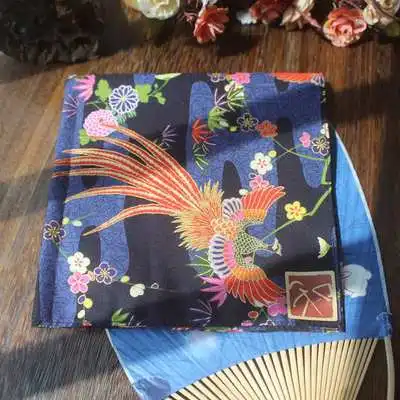 Men Women Children handkerchief furoshiki cotton /Japanese style sakura printed 35cm/Many uses - Цвет: 5