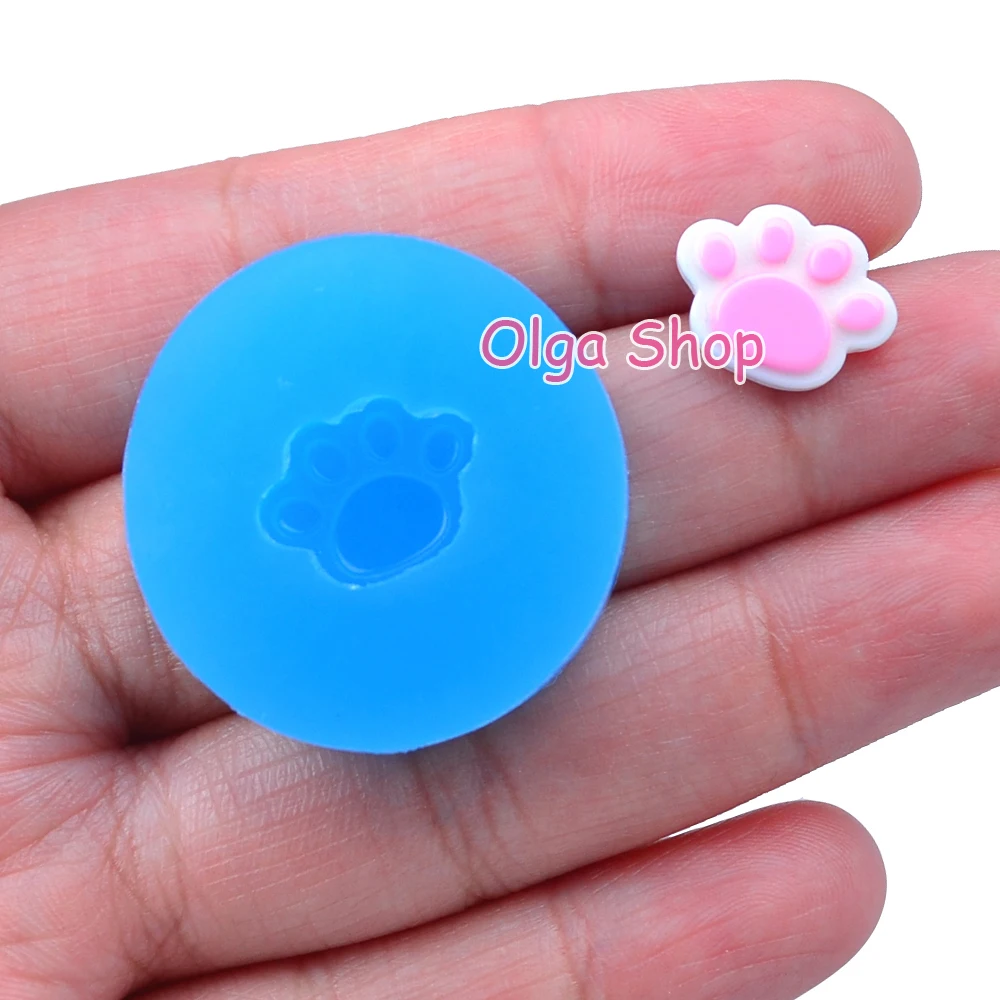 Силиконовая мини-форма DYL359 13 6 мм Pawprint-форма в виде лапы животных миниатюрные