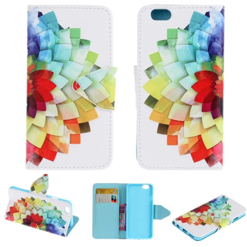 New Leather Flip wallet Case Stand Luruxy Cases Cover For iPhone 5 5s 6 6s 7 Plus Touch Samsung S7 edge A3 A5 J3 J5 2016 | Мобильные