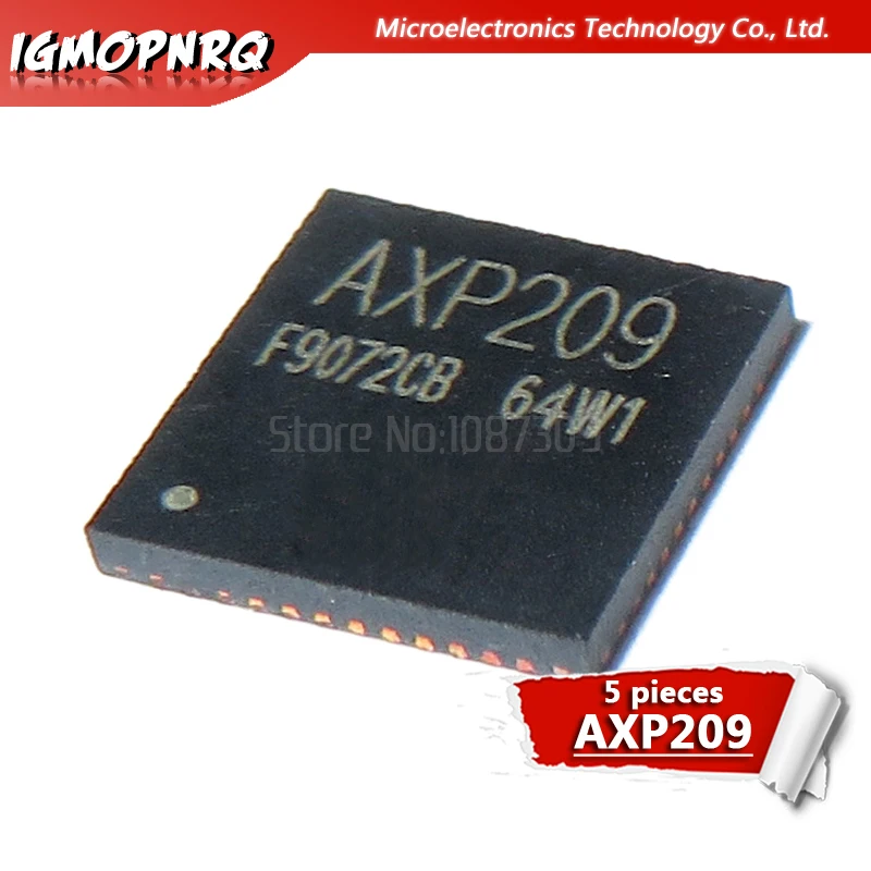 5 шт. AXP209 QFN-48 усовершенствованный одиночный литиевый аккумулятор и система
