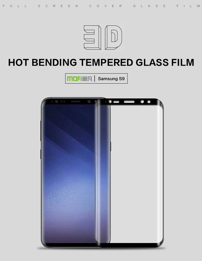 Для samsung Galaxy S9 закаленное стекло MOFi для samsung Galaxy S9 plus защита экрана 3D полное покрытие S9+ стеклянная пленка