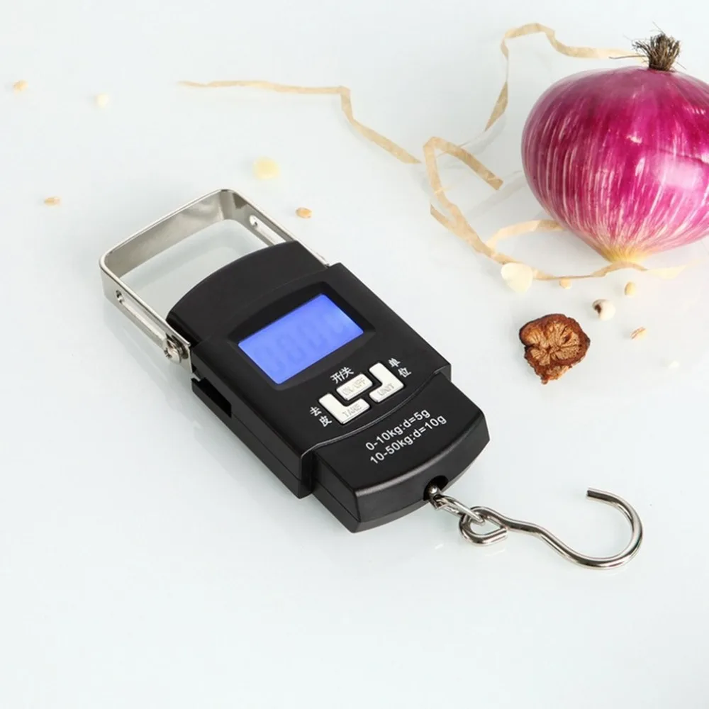 50kg x 10g Mini Digital Scale for Fishing Luggage Travel Weighting Hanging Electronic Hook Kitchen Weight Tool | Инструменты