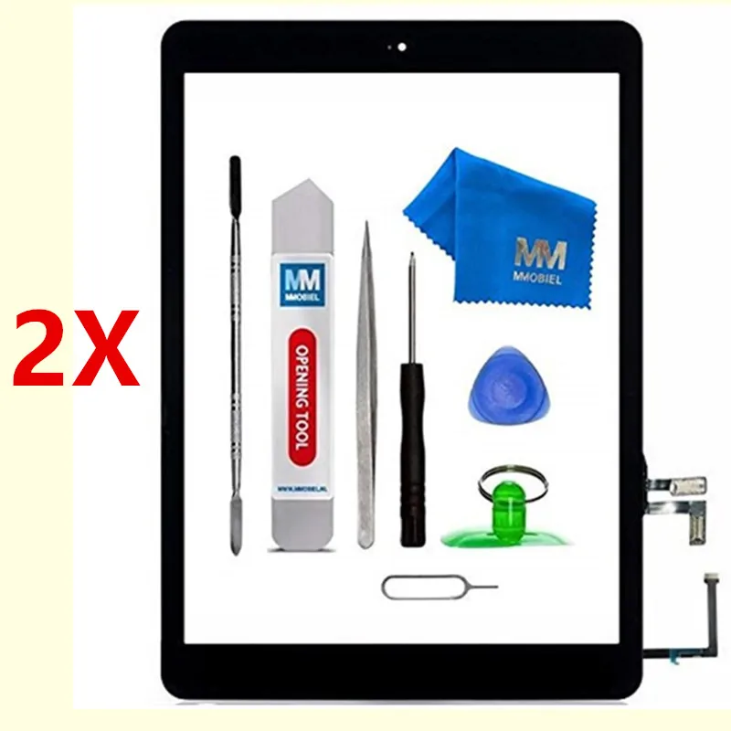#2 Упаковка # для IPAD Air черный/белый дигитайзер сенсорный экран фронтальный