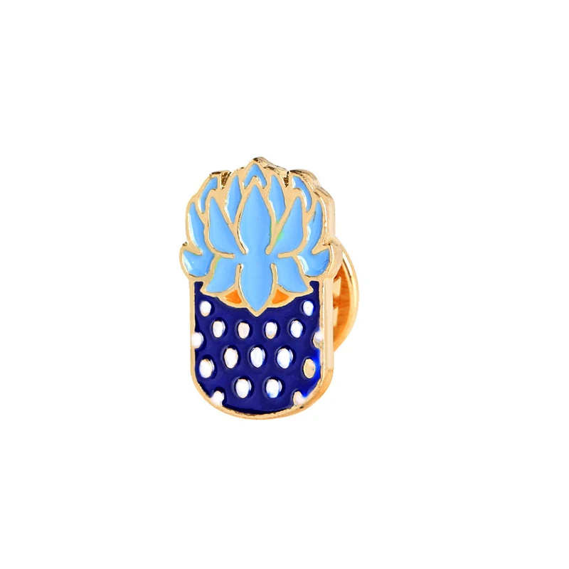 style 9 Potted Plant Cactus Enamel Pins Metal Lovely Badges Brooch Vintage Brooches For Women Jewelry Clothing Collar Lapel Accessories - Окраска металла: style 9