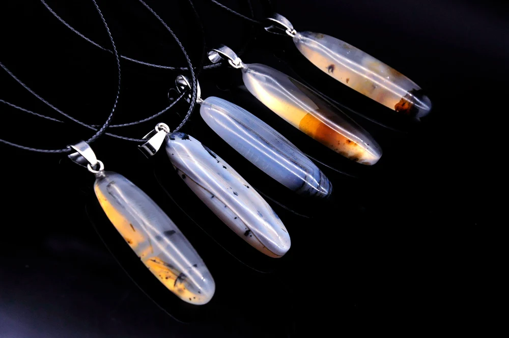 Yumten Nature Gemstone Marine Chalcedony Pingentes Pendentif Erkek Kolye Charms Necklaces Pendants Sieraden Kettingen New 2017 | Украшения