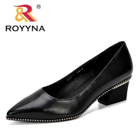 royyna new arrival womens pumps microfiber fashion pointed toe comfortable shoes casual handmade pumps lady wedding shoes