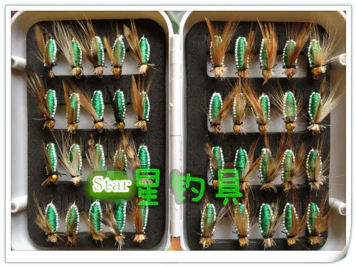 Божья Коровка 40 шт./кор. Карп Мух Форель Fly рыболовные Крючки Одинарный Крючок