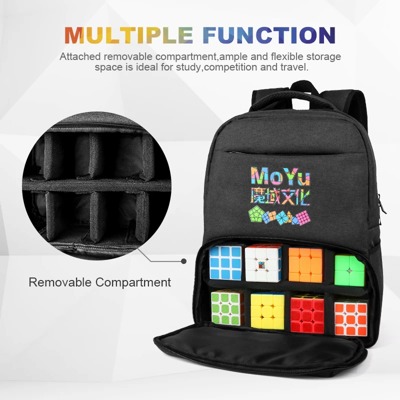Новый рюкзак MoYu сумка черный для волшебного кубика пазла 2x2 3x3 4x4 5x5 6x6 7x7 8x8 9x9 10x10