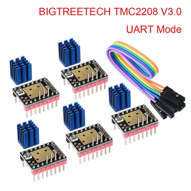 5 шт. BIQU BIGTREETECH TMC2208 V3.0 UART шаговый двигатель бесшумный драйвер умная электроника