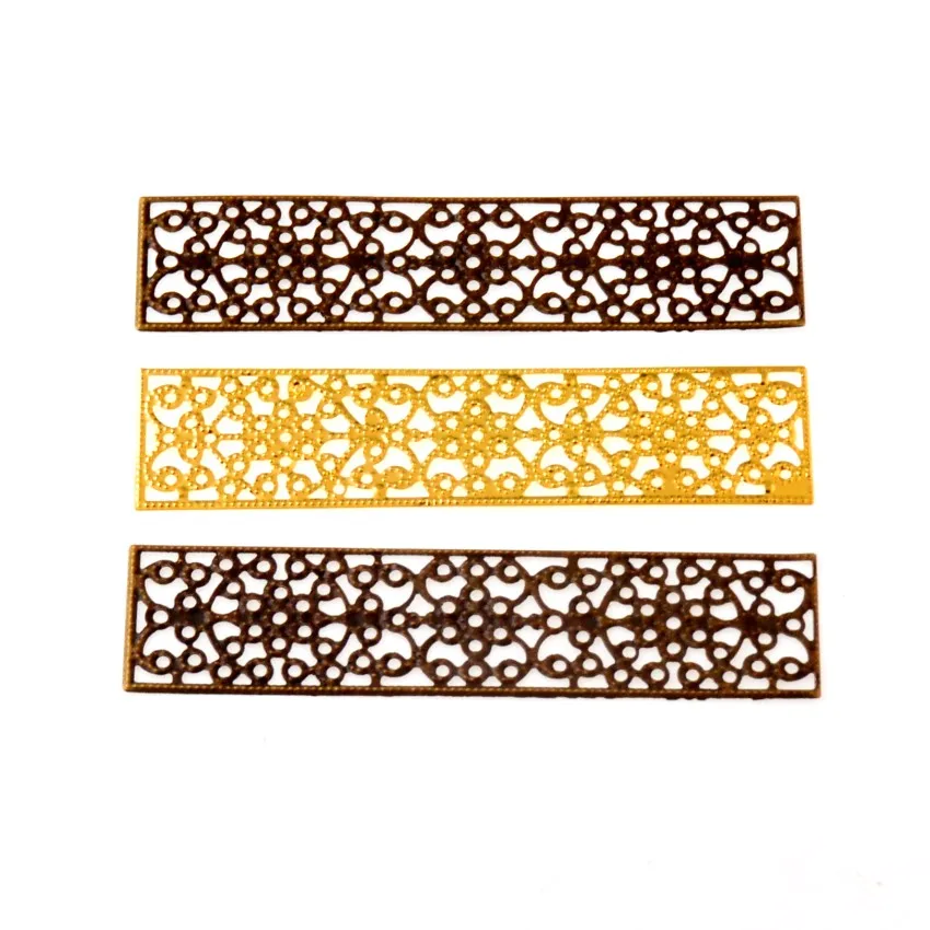 Прямоугольные филигранные цветочные обертки 20 шт. металлические изделия для