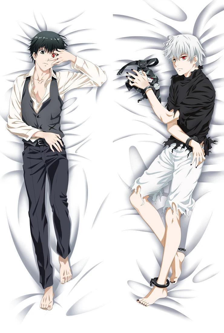 

Japan Anime Tokyo Ghoul Ken Kaneki Hugging Body Pillow Cover Case T2