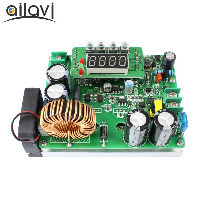 Высокая Мощность DC-DC понижающий модуль 12 V-72 V до 0-60V 12A CNC регулируемый Мощность питания преобразователь с светодиодный Дисплей 720W