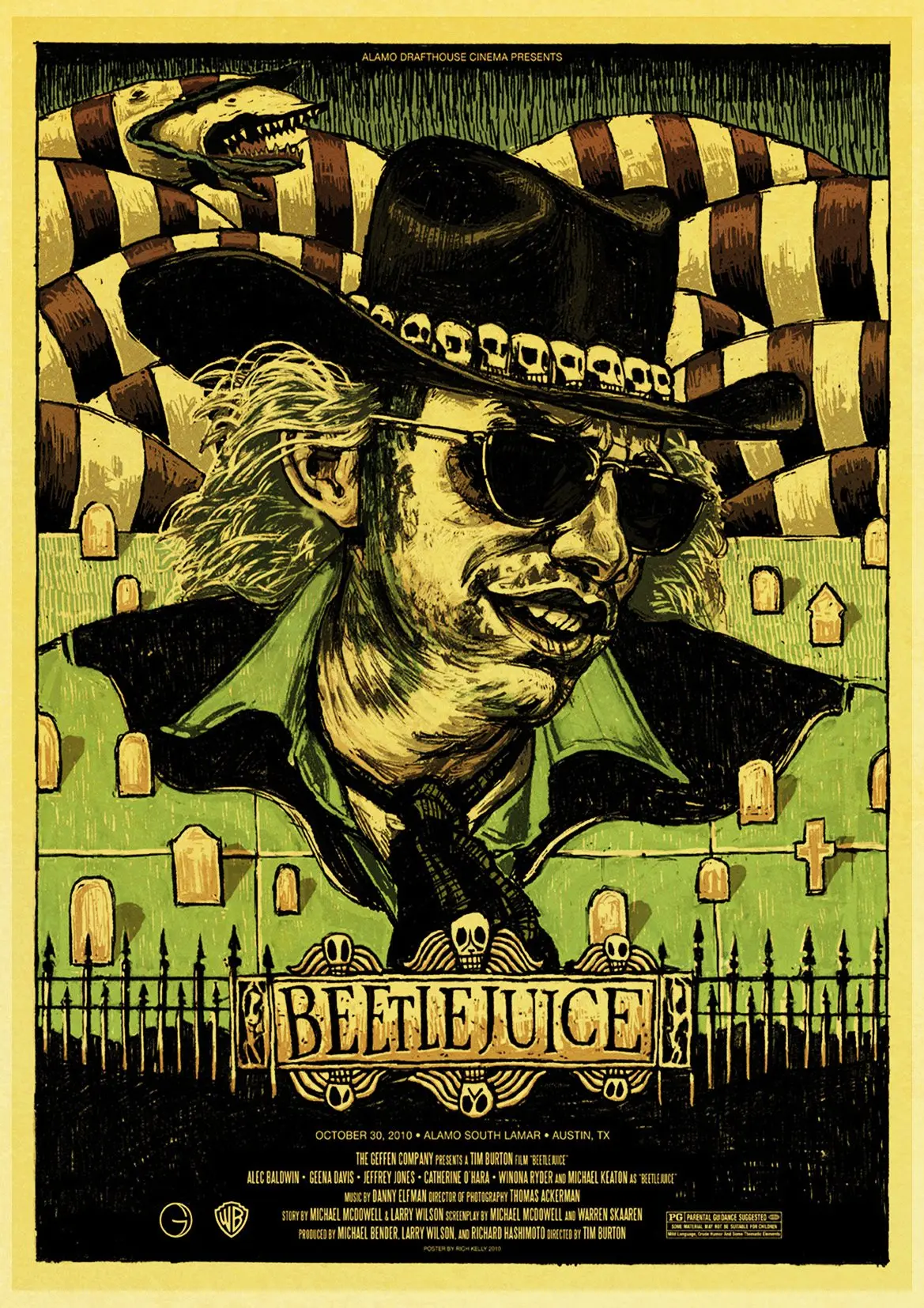 D153 ВИНТАЖНЫЙ ПЛАКАТ классический фильм ужасов Beetlejuice плакаты табличка настенная живопись для бара паба дом с привидениями - Цвет: D153