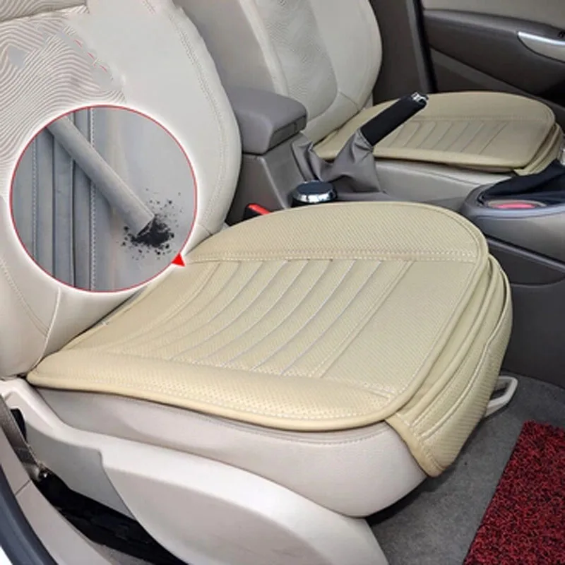 Подушка для автомобильного сиденья, 4 цвета, авто подушка, чехлы для автомобильных сидений, Премиум класс, подушка для сиденья водителя, Бамбуковая древесная кожа, подушка для сиденья - Название цвета: Белый