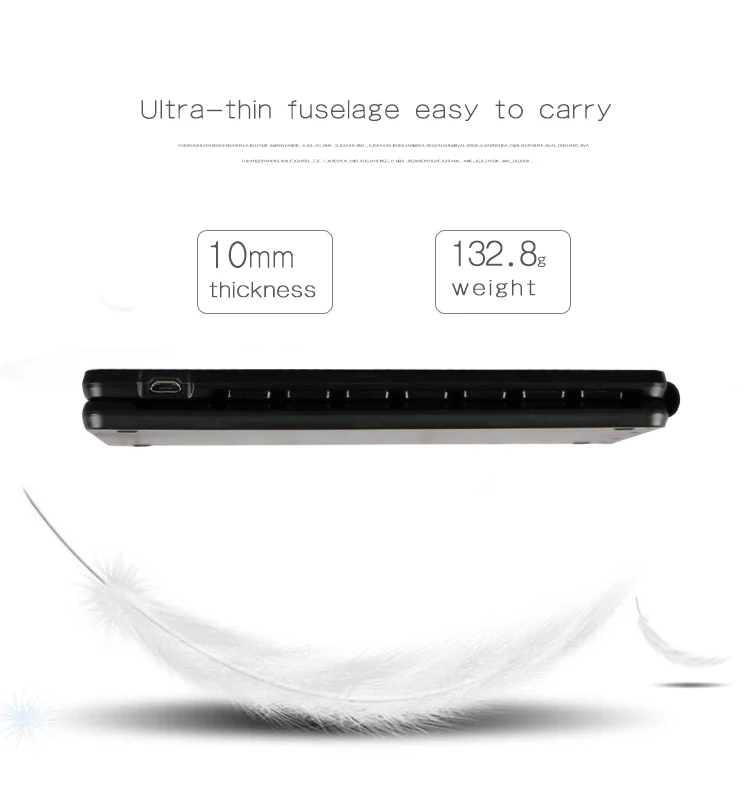 Складная Bluetooth клавиатура BT Беспроводная складная клавиатура для ipad планшет ТВ компьютер ПК USB IOS/Android/Windows заряжаемая батарея