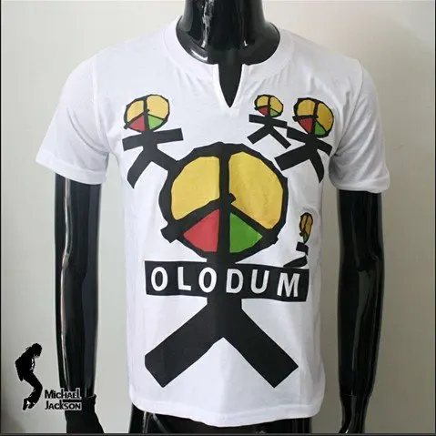 

Rare MJ Fashion Brazil Retro Antiwar Michael Jackson OLODUM Cotton 100% Tee T-shirt - They Don't Care About Us' for MJ fans