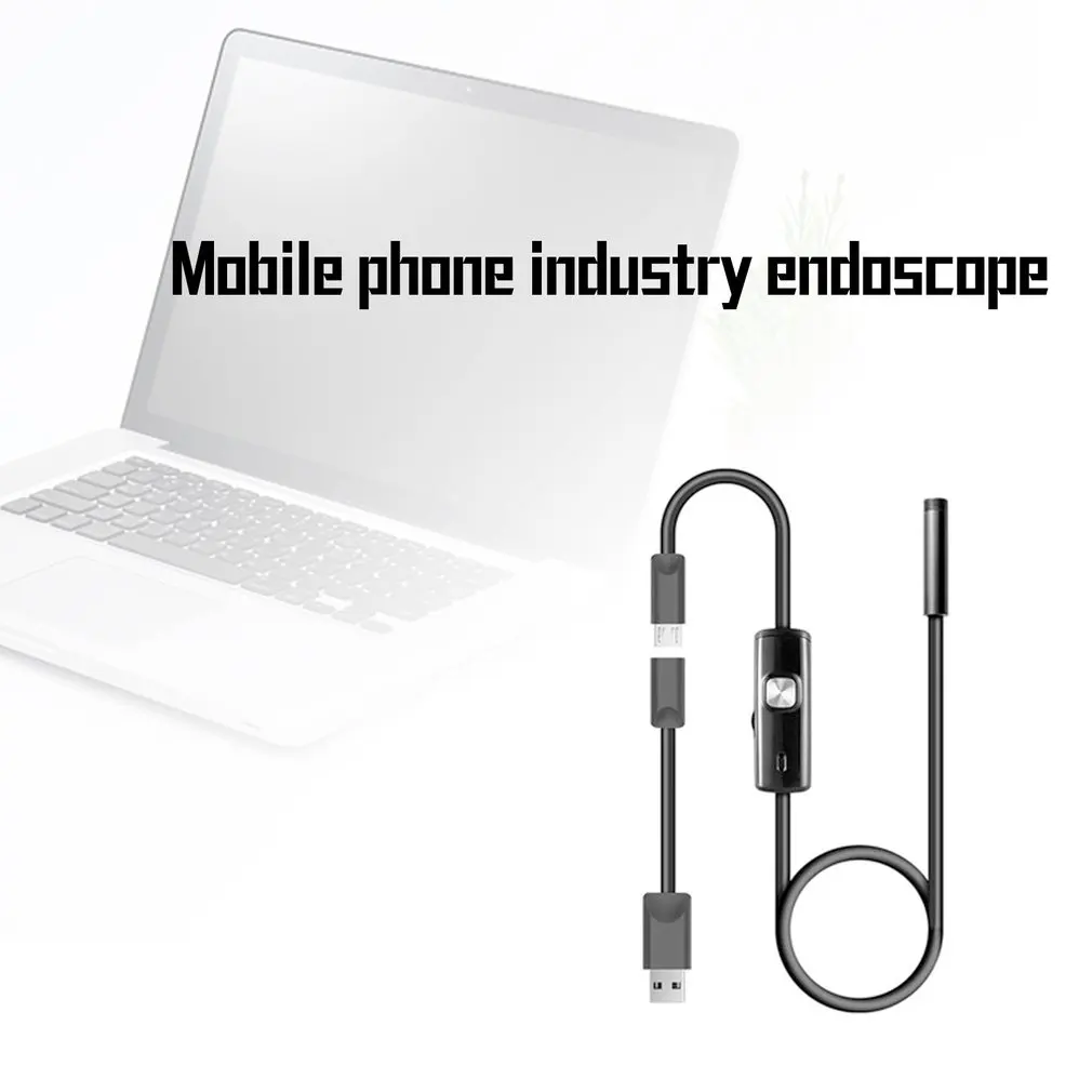 

1M 1.5M 5.5mm 7mm Endoscope Camera Flexible IP67 Waterproof Inspection Borescope Camera for Android PC Notebook 6LEDs Adjustable