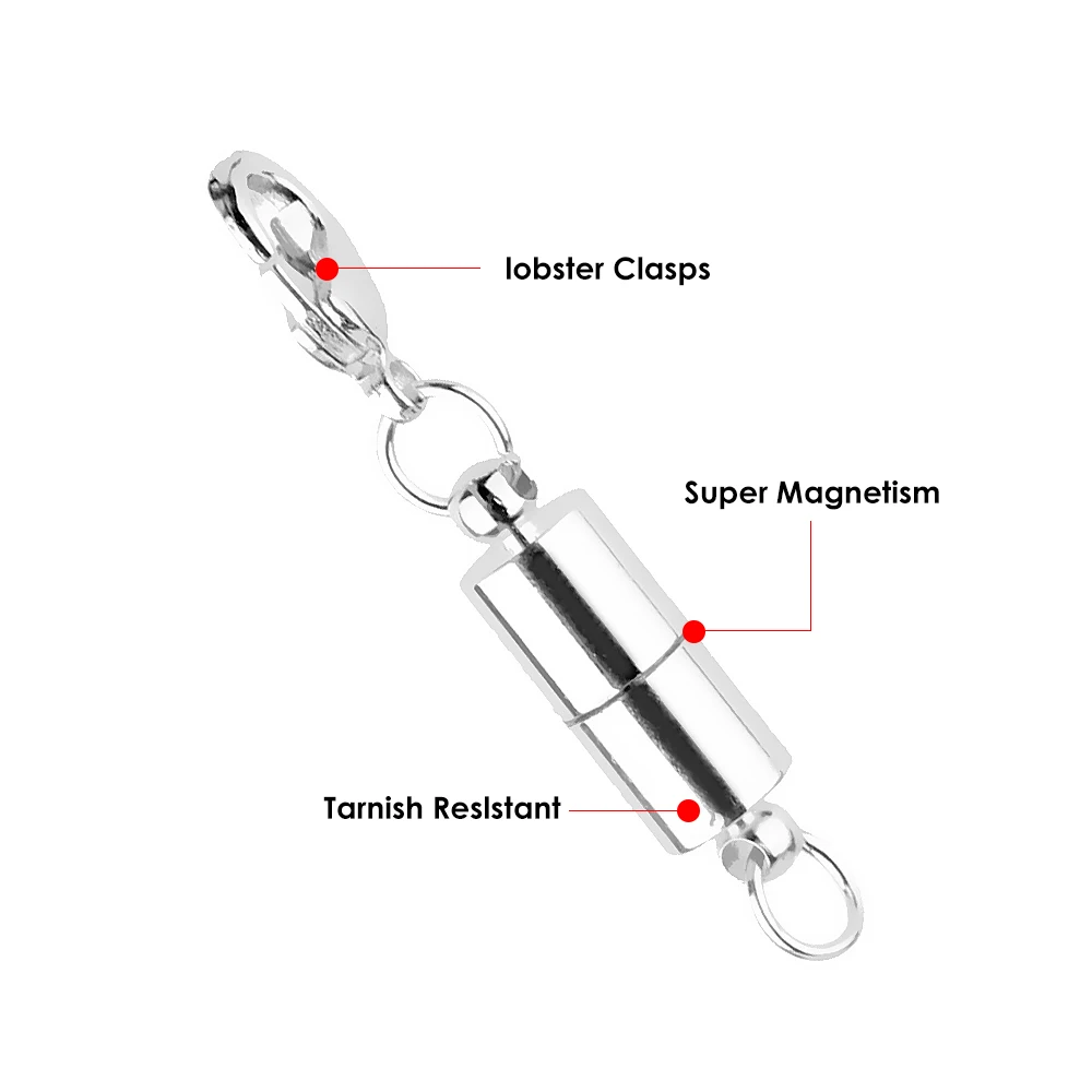 12/16/25 шт медные магнитные застежки и удлинитель цепи набор для ожерелья браслета