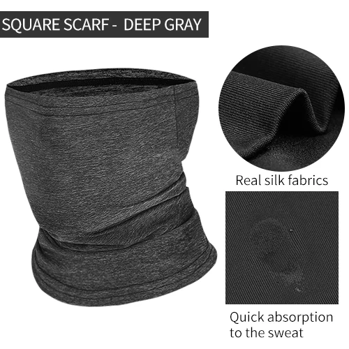 LF7170-Deep Grey-01 KUTOOK Летний Велоспорт головной убор маска от солнца Спорт на открытом воздухе шарф Анти-УФ лед шелк дышащая квадратная форма маска для лица - Цвет: LF7170-Deep Grey-01