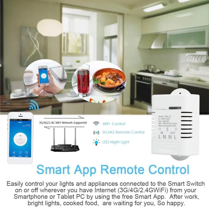 WiFi Умный домашний переключатель работает с Amazon Alexa Google Home Синхронизация Смарт-сцены 16A 3520 Вт приложение дистанционное управление DS35 2шт
