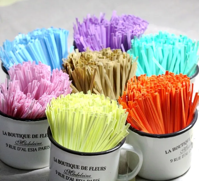 

300 Candy Color Plastic Twist Ties For Cello Bag