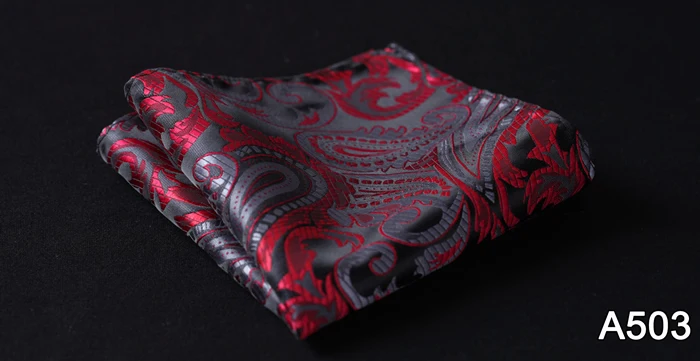 Мужской Шелковый атласный Карманный платок в полоску с узором пейсли